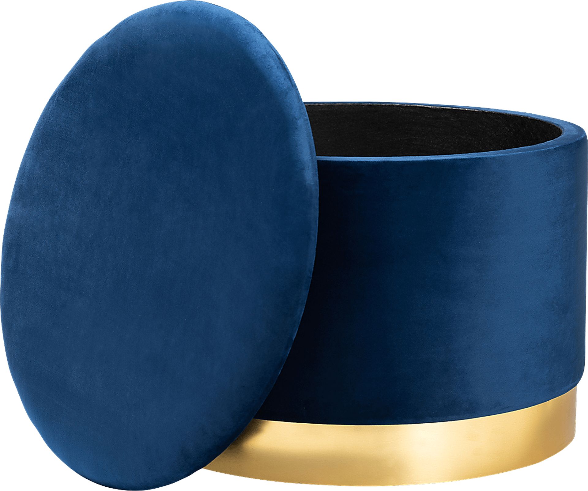 Ailanthus Navy Blue Ottoman - Image 2