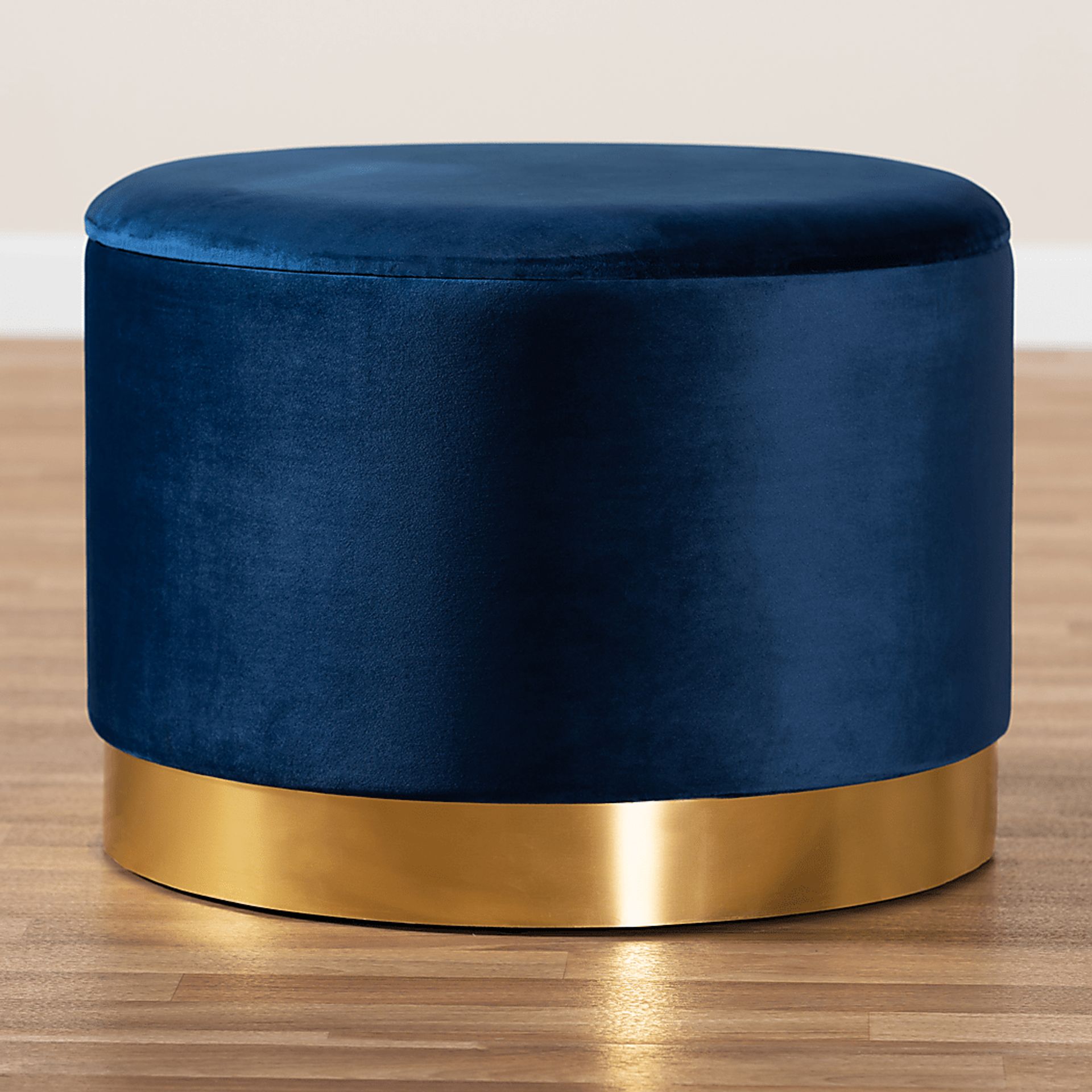 Ailanthus Navy Blue Ottoman - Image 7