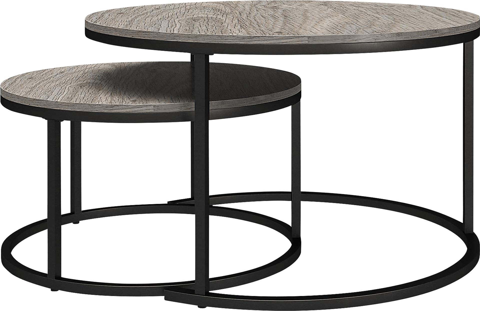 Ailbem Gray Nesting Cocktail Table & End Table, Set of 4 - Image 11