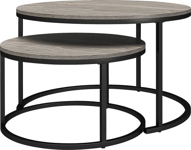 Ailbem Gray Nesting Cocktail Table & End Table, Set of 4 - Thumbnail - Image 12