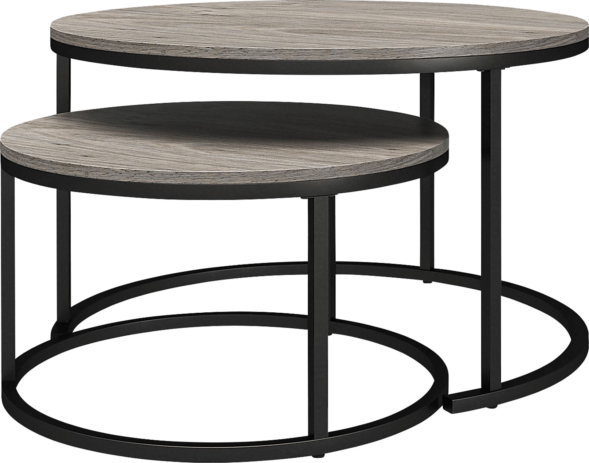 Ailbem Gray Nesting Cocktail Table & End Table, Set of 4 - Image 12