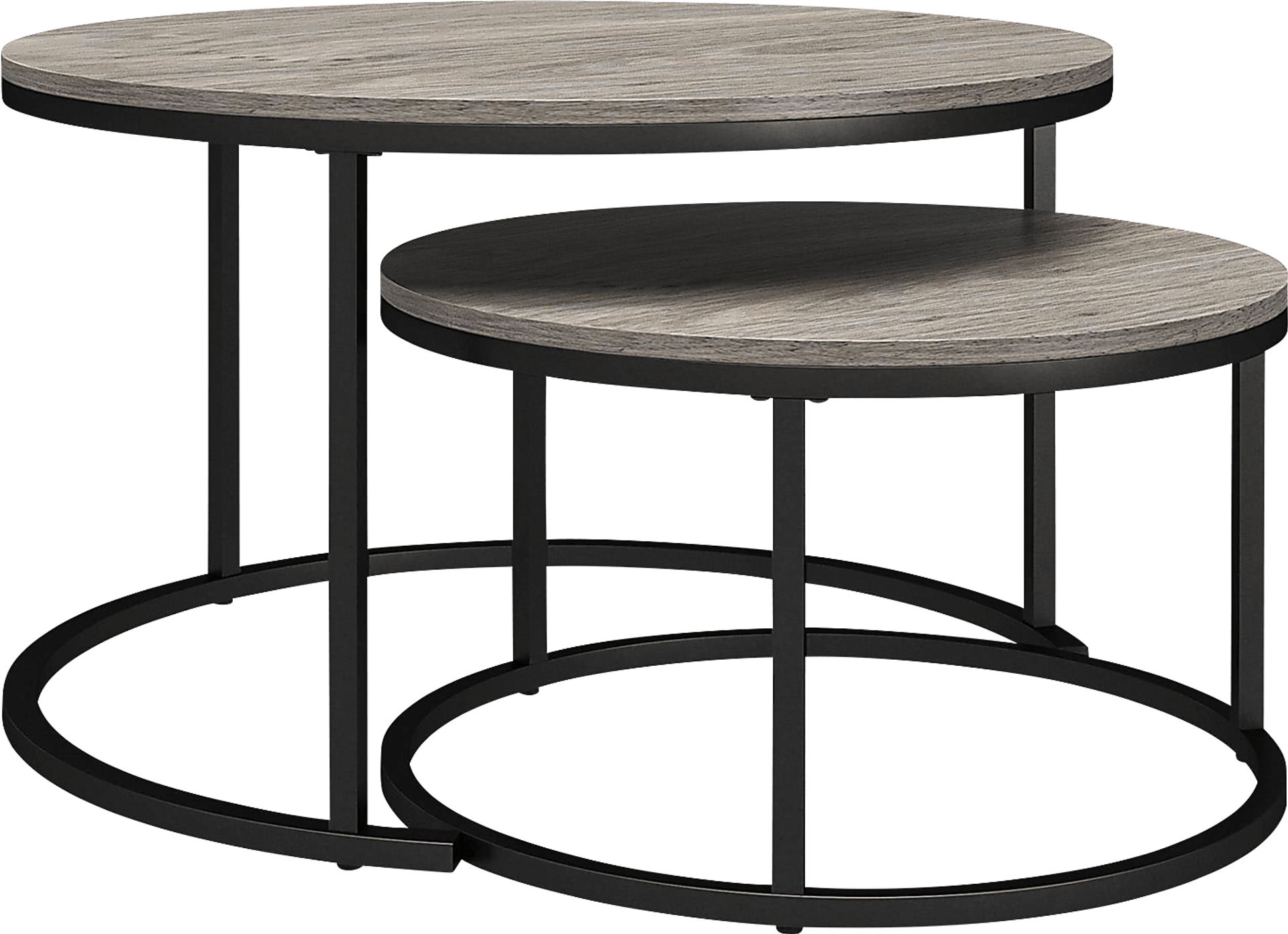 Ailbem Gray Nesting Cocktail Table & End Table, Set of 4 - Image 13