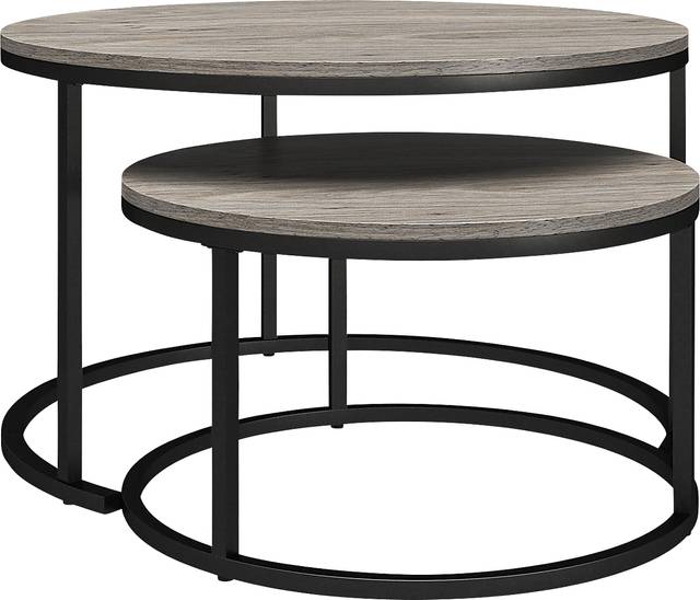 Ailbem Gray Nesting Cocktail Table & End Table, Set of 4 - Thumbnail - Image 14