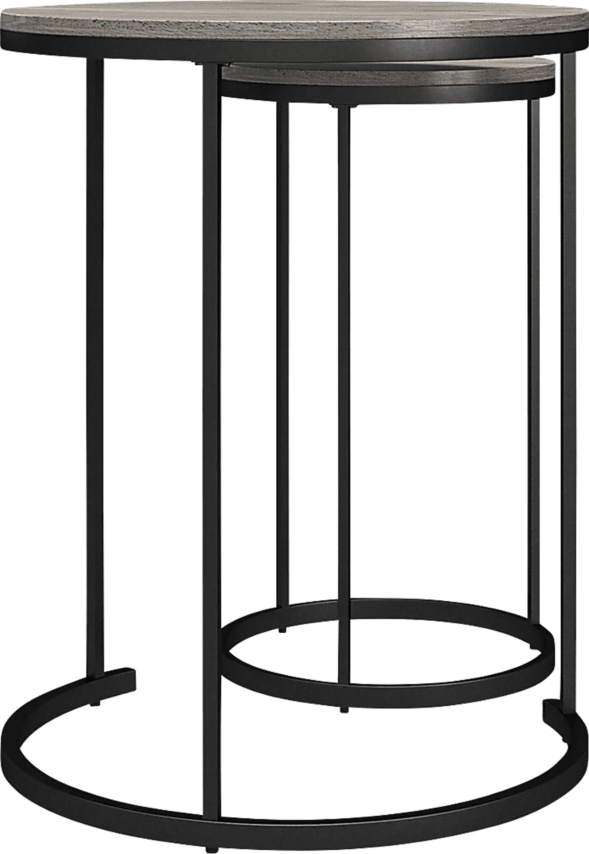 Ailbem Gray Nesting Cocktail Table & End Table, Set of 4 - Image 5