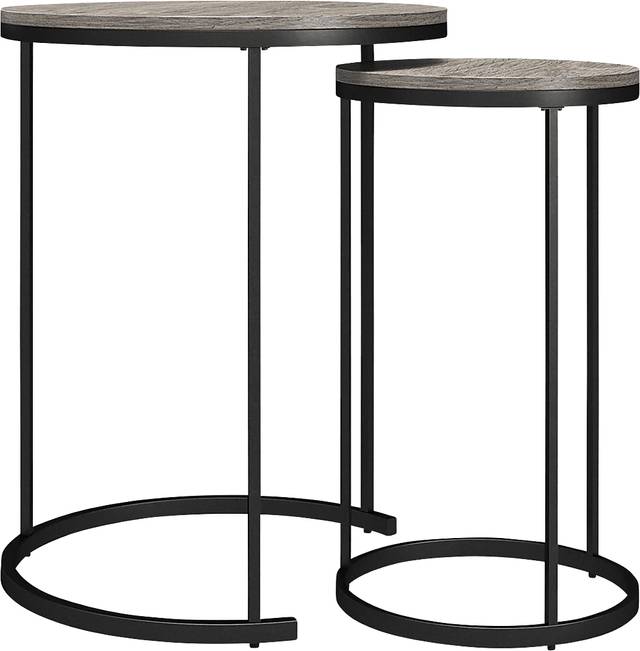 Ailbem Gray Nesting Cocktail Table & End Table, Set of 4 - Thumbnail - Image 6