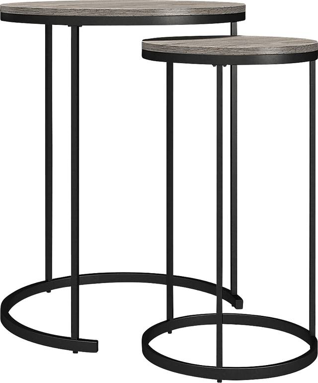 Ailbem Gray Nesting Cocktail Table & End Table, Set of 4 - Thumbnail - Image 7
