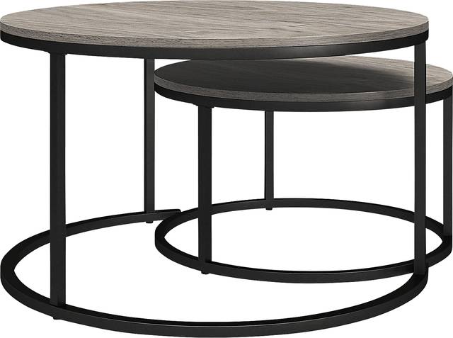 Ailbem Gray Nesting Cocktail Table & End Table, Set of 4 - Thumbnail - Image 8