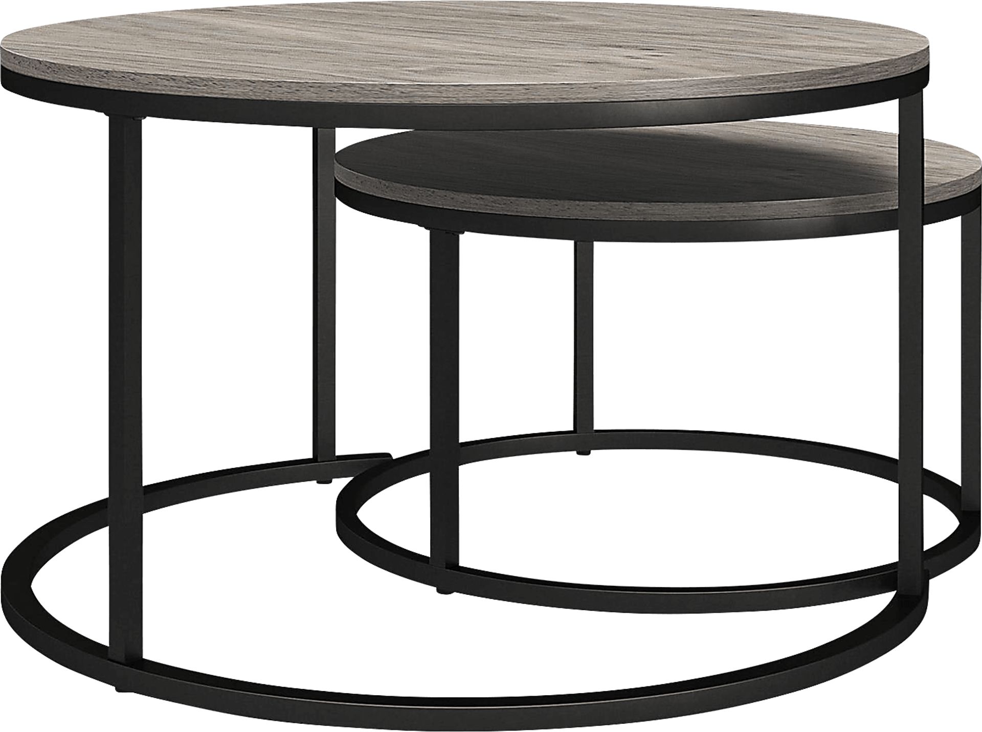 Ailbem Gray Nesting Cocktail Table & End Table, Set of 4 - Image 8
