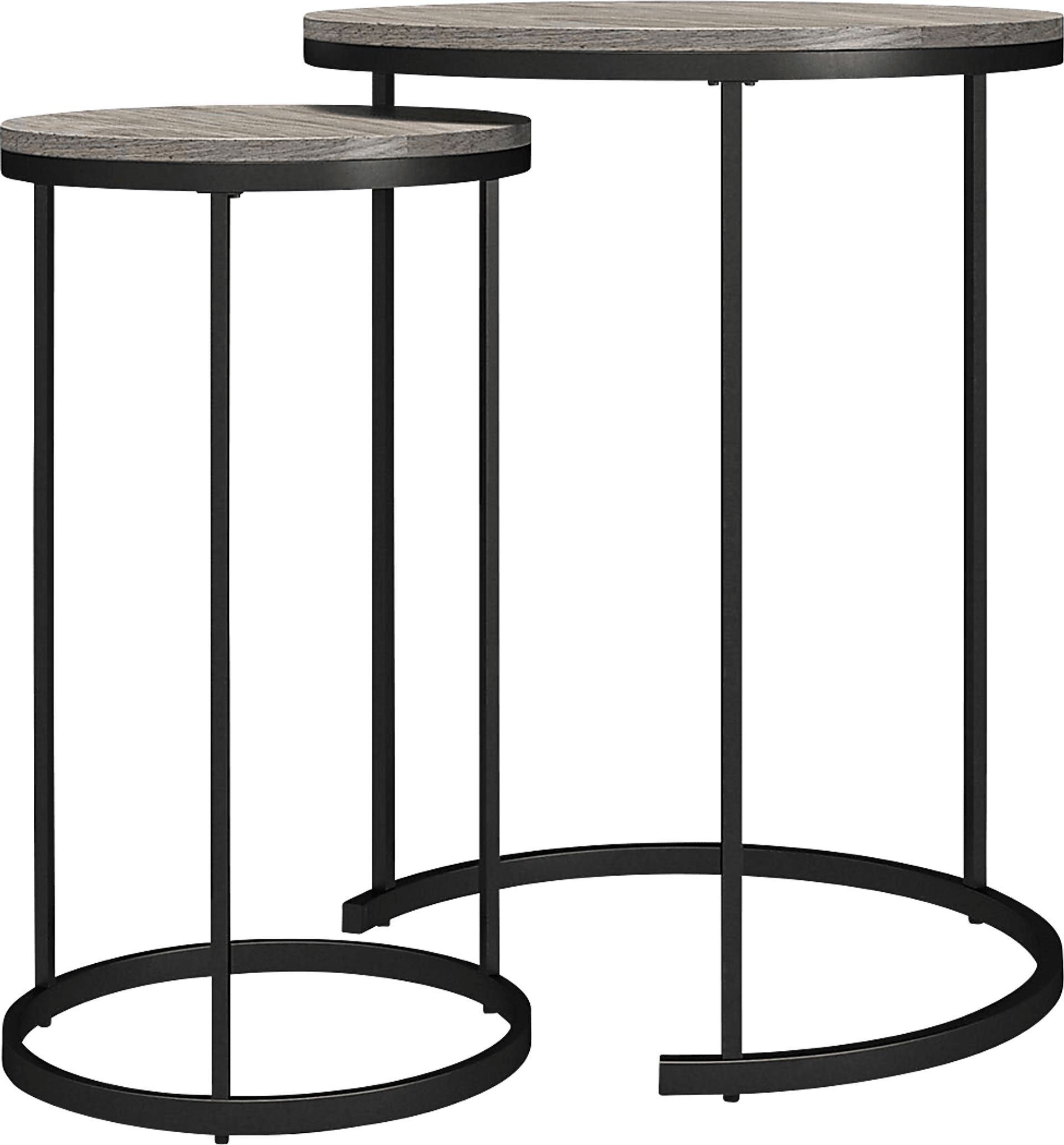 Ailbem Gray Nesting Cocktail Table & End Table, Set of 4 - Image 9