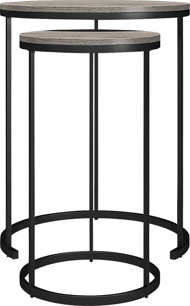 Ailbem Gray Nesting Cocktail Table & End Table, Set of 4 - Thumbnail - Image 10