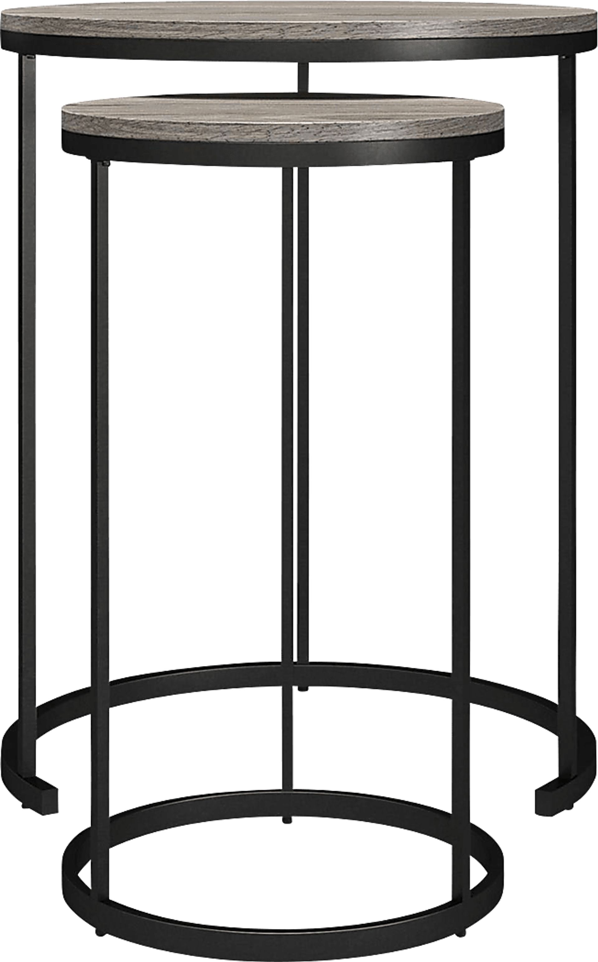 Ailbem Gray Nesting Cocktail Table & End Table, Set of 4 - Image 10