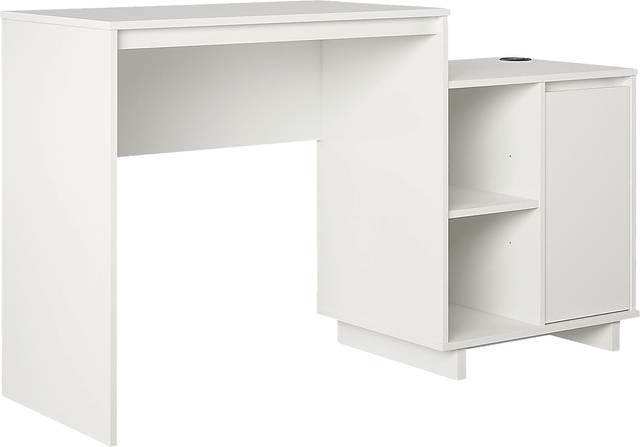 Ailbern White Desk with Cabinet - Thumbnail - Image 11