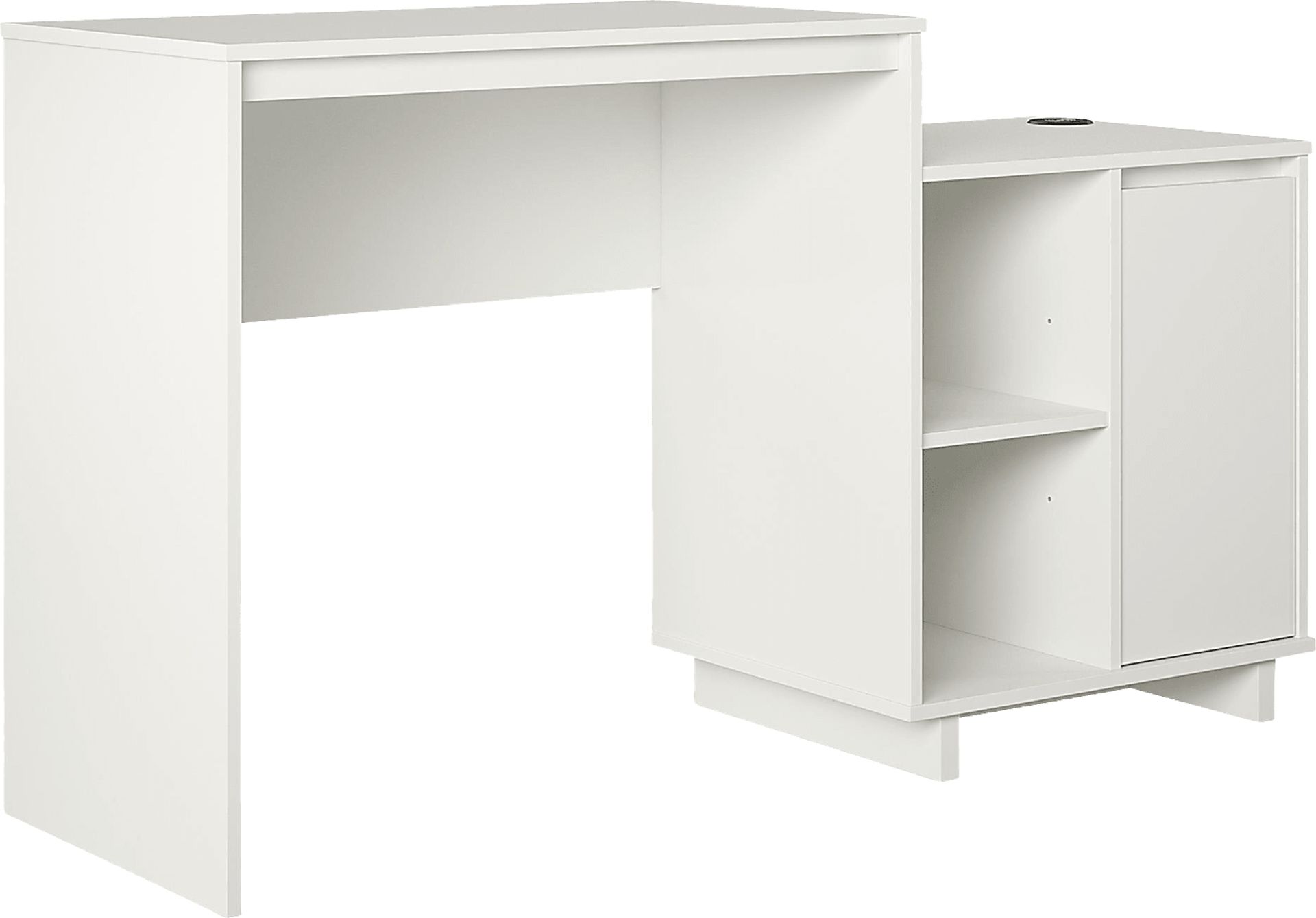 Ailbern White Desk with Cabinet - Image 11