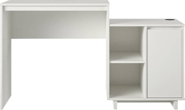 Ailbern White Desk with Cabinet - Thumbnail - Image 6
