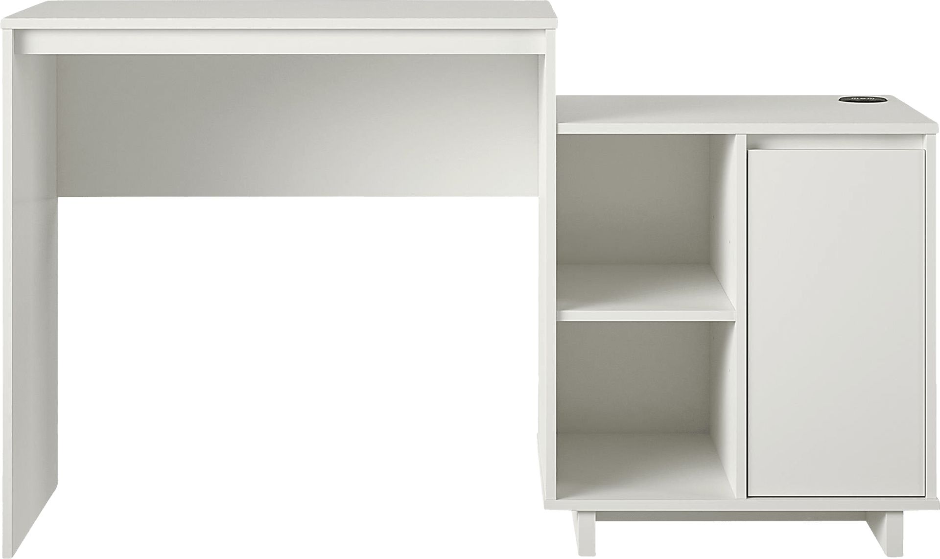 Ailbern White Desk with Cabinet - Image 6
