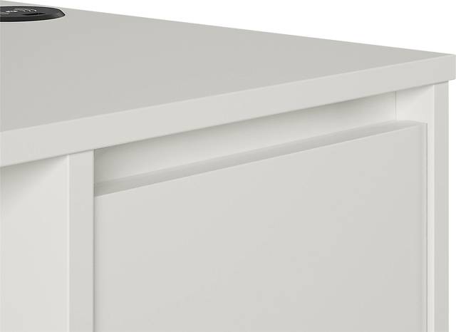 Ailbern White Desk with Cabinet - Thumbnail - Image 8