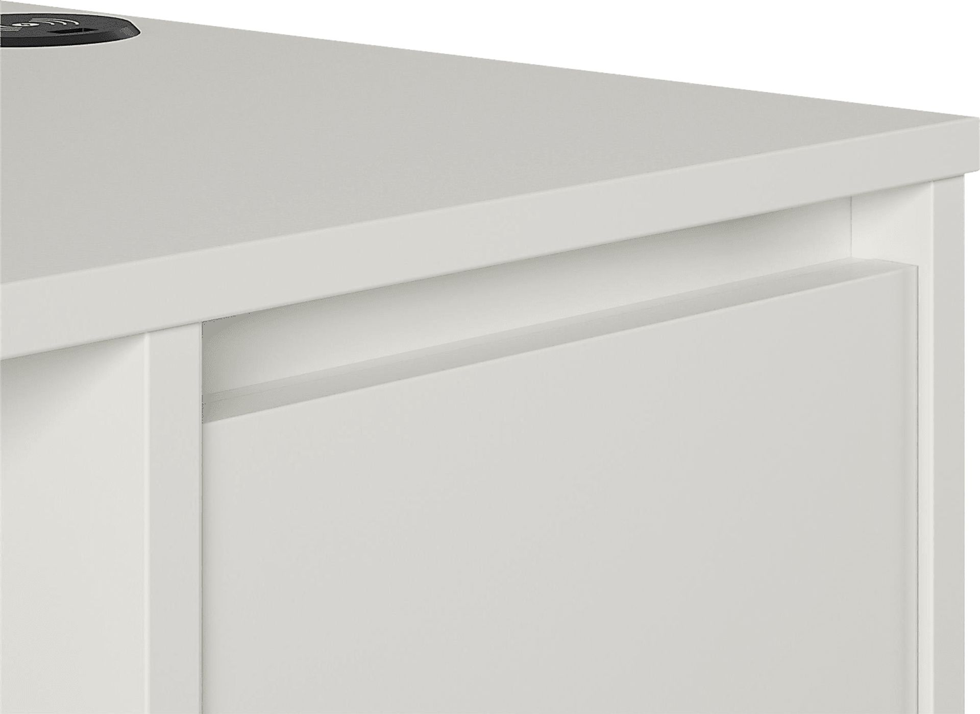 Ailbern White Desk with Cabinet - Image 8