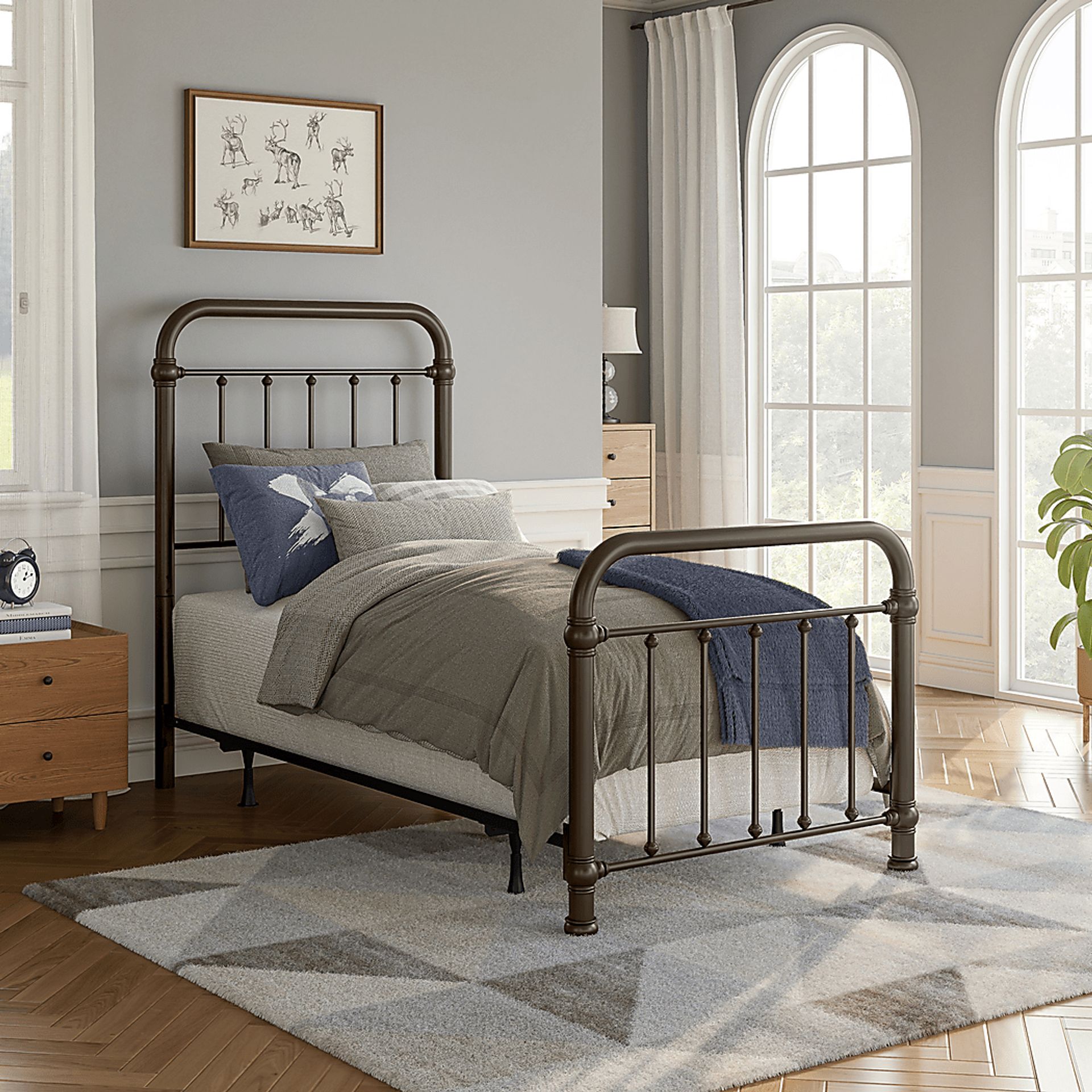 Aileene Bronze Twin Bed - Image 2