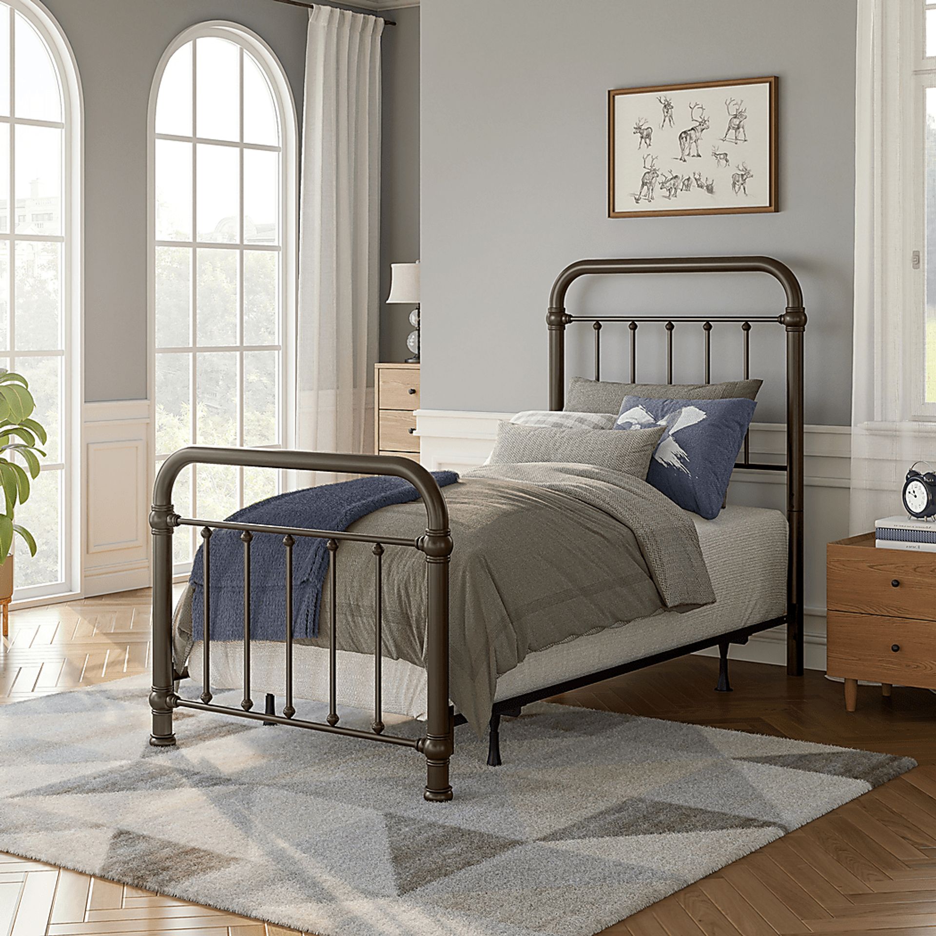 Aileene Bronze Twin Bed - Image 4