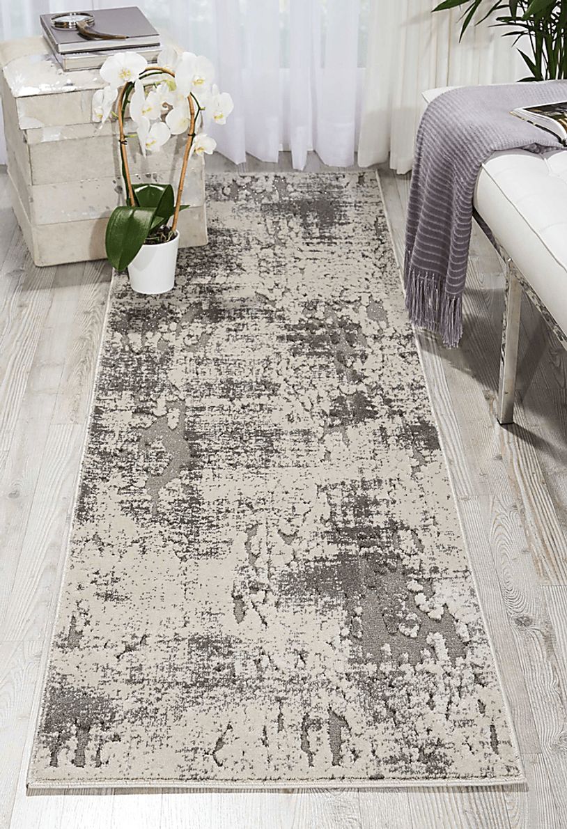 Ailine Ivory 2'2 x 7'6 Runner Rug