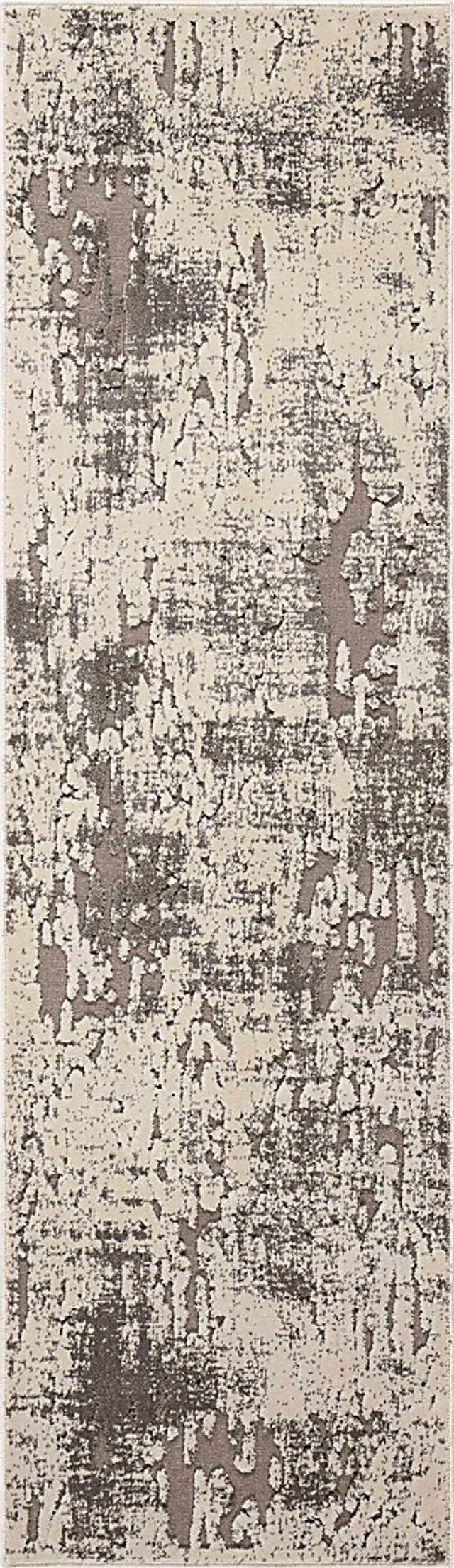 Ailine Ivory 2'2 x 7'6 Runner Rug - Thumbnail - Image 1