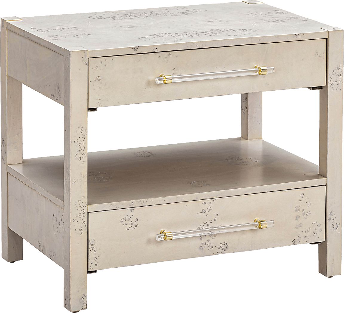Ailshie I White Nightstand