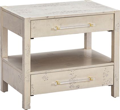 Ailshie I White Nightstand
