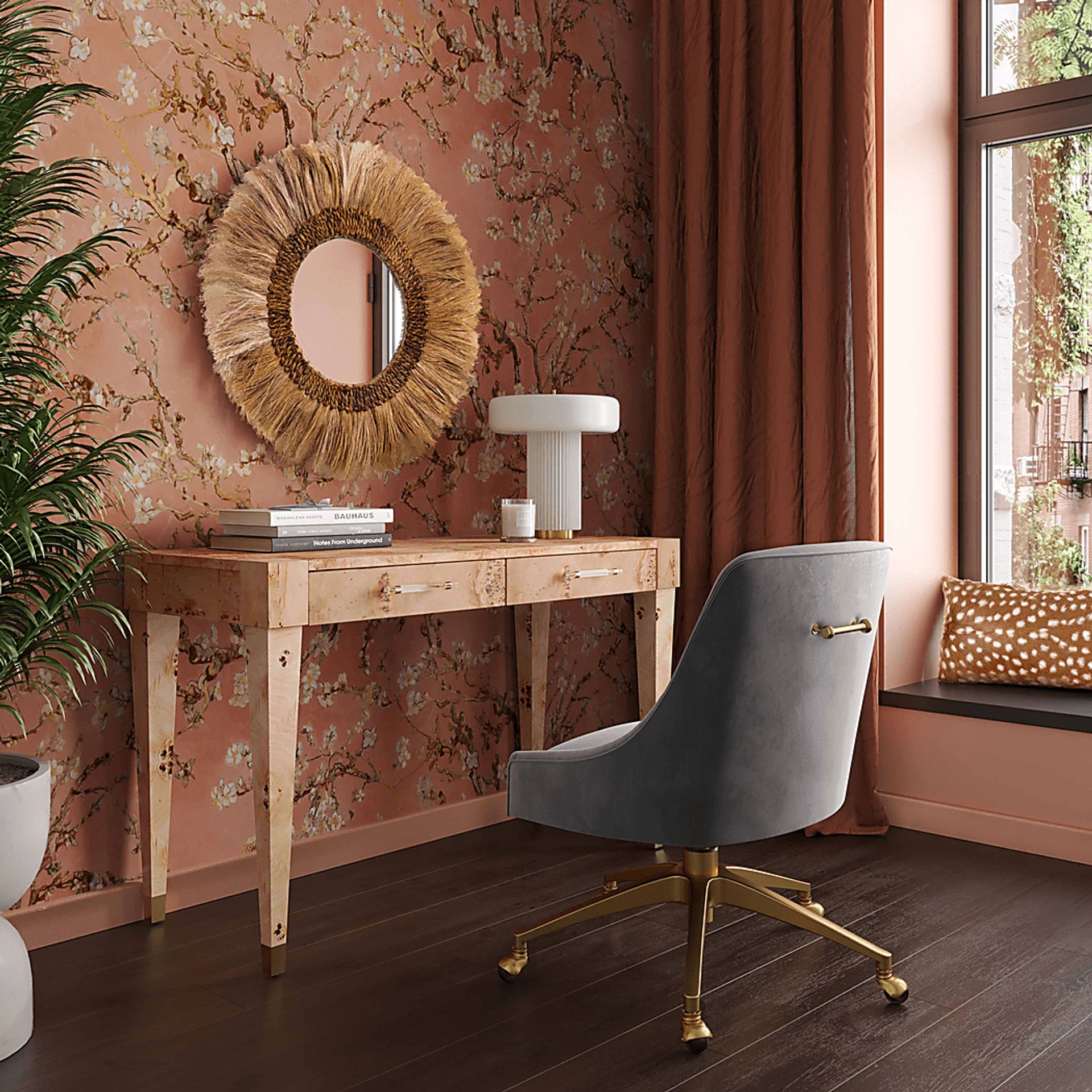Ailshie III Brown Desk - Image 2