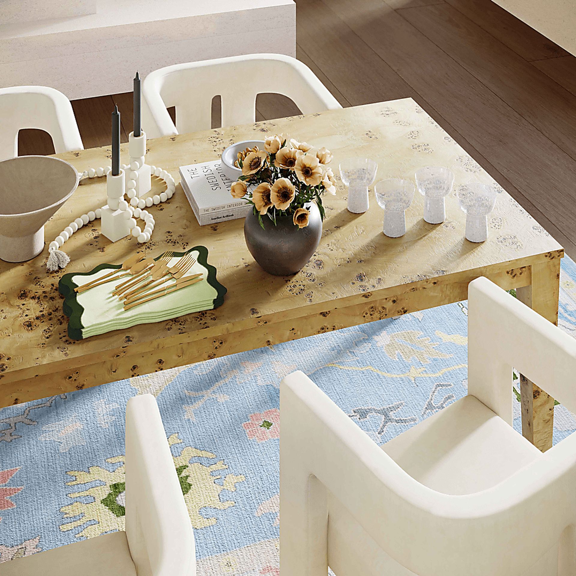 Ailshie V Natural Dining Table - Image 2