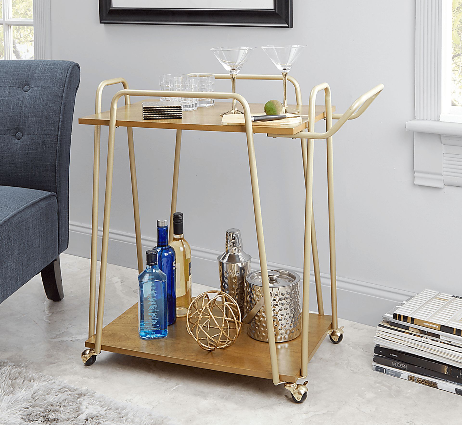 Ainsworth Gold Bar Cart - Image 4