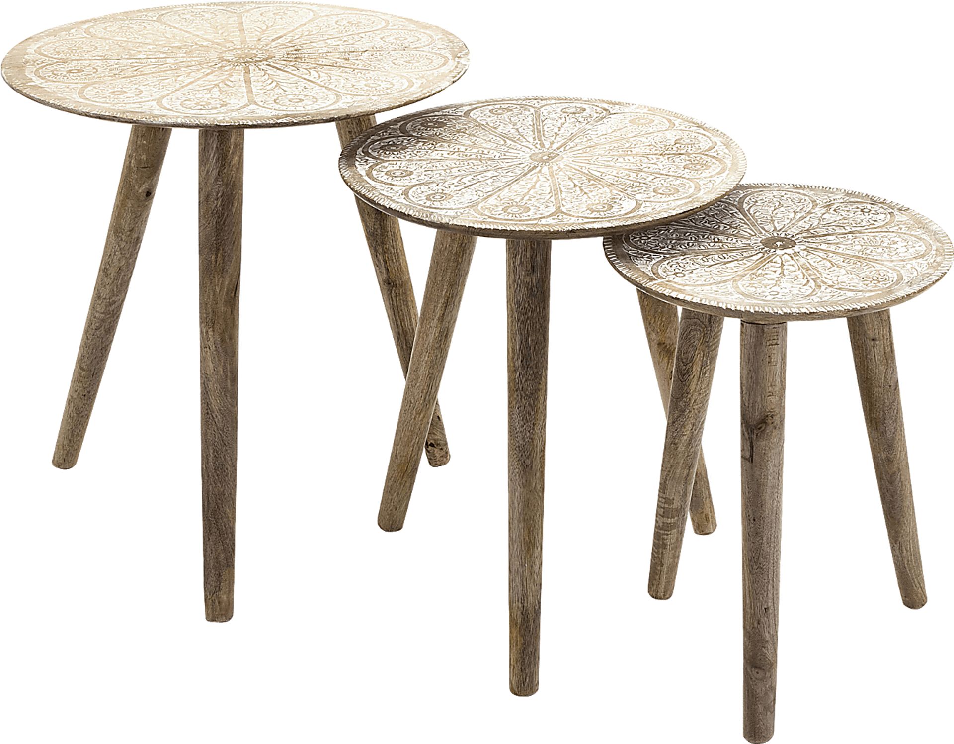 Airdrie Brown Nesting Tables, Set of 3 - Image 1