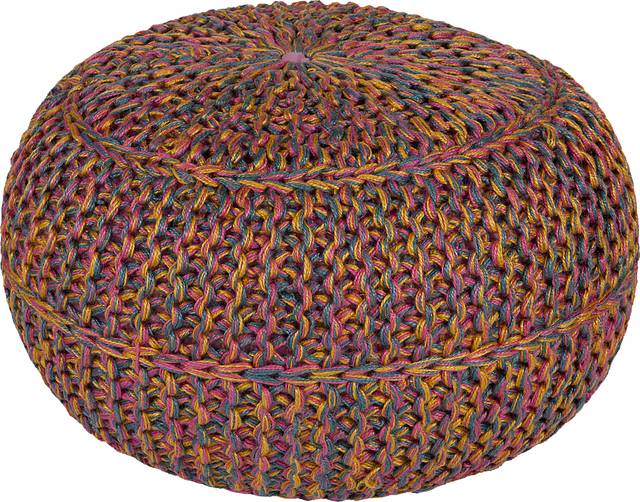 Airdrie Pink Ottoman - Thumbnail - Image 1