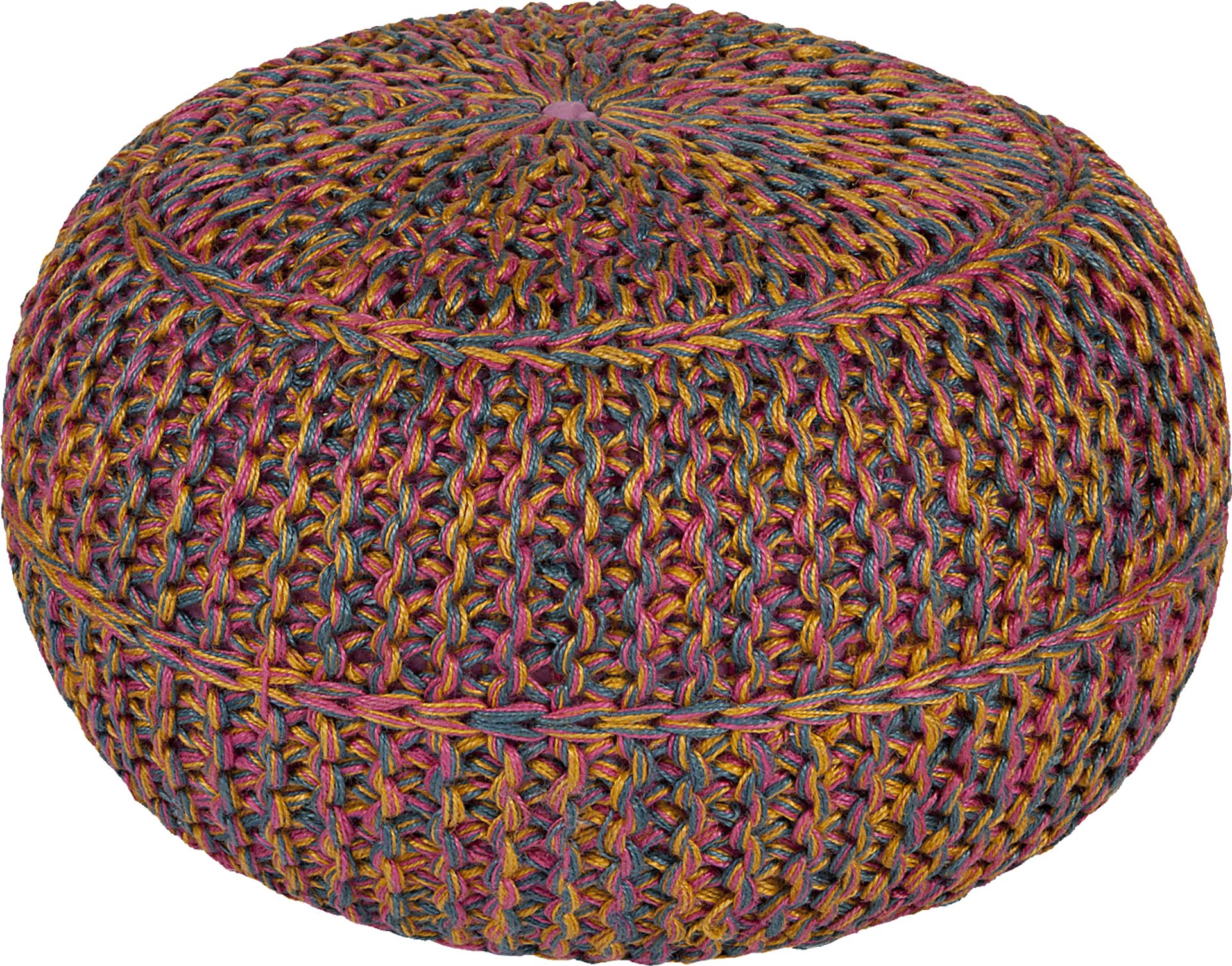 Airdrie Pink Ottoman - Image 1