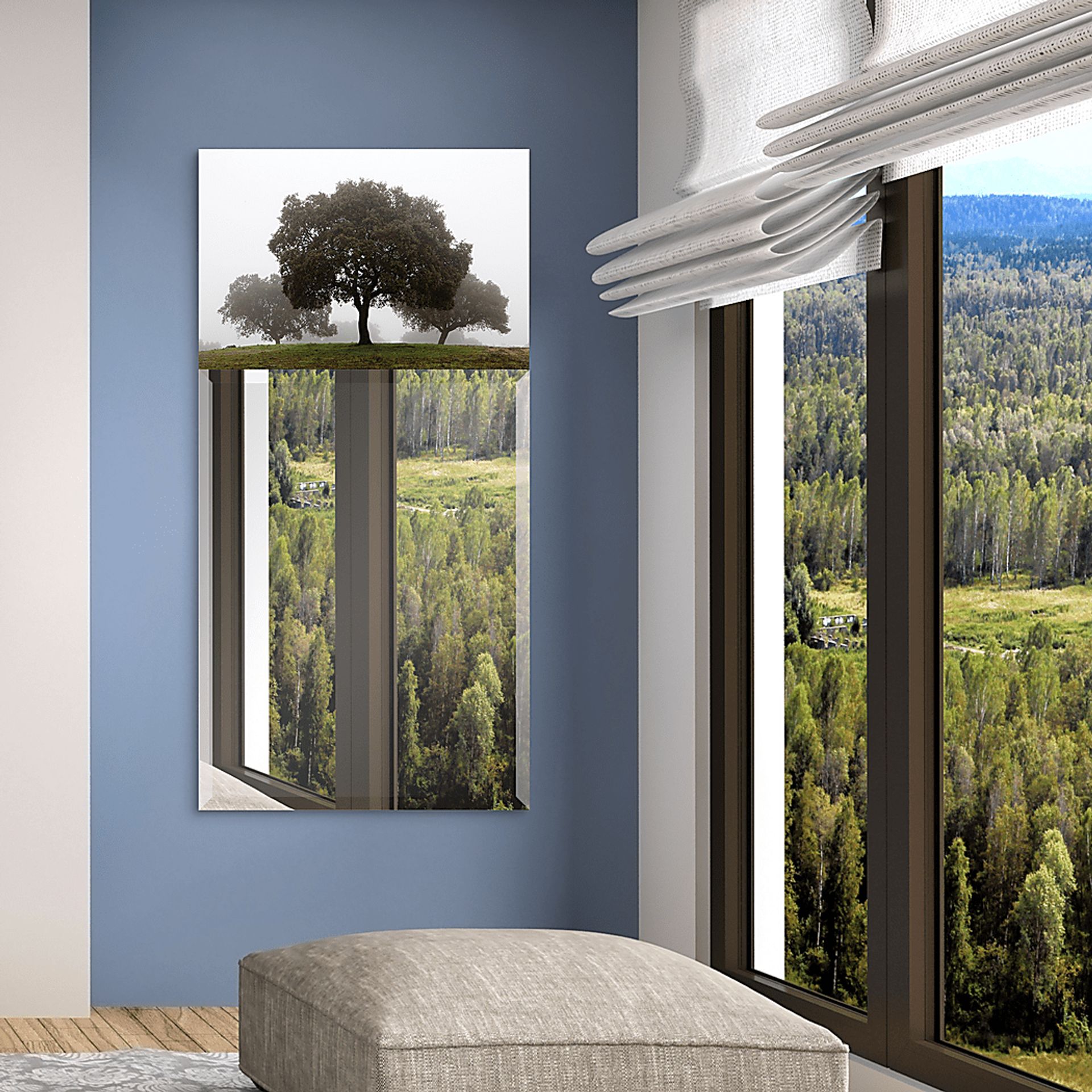 Airie's Forest Gray Mirror - Image 5