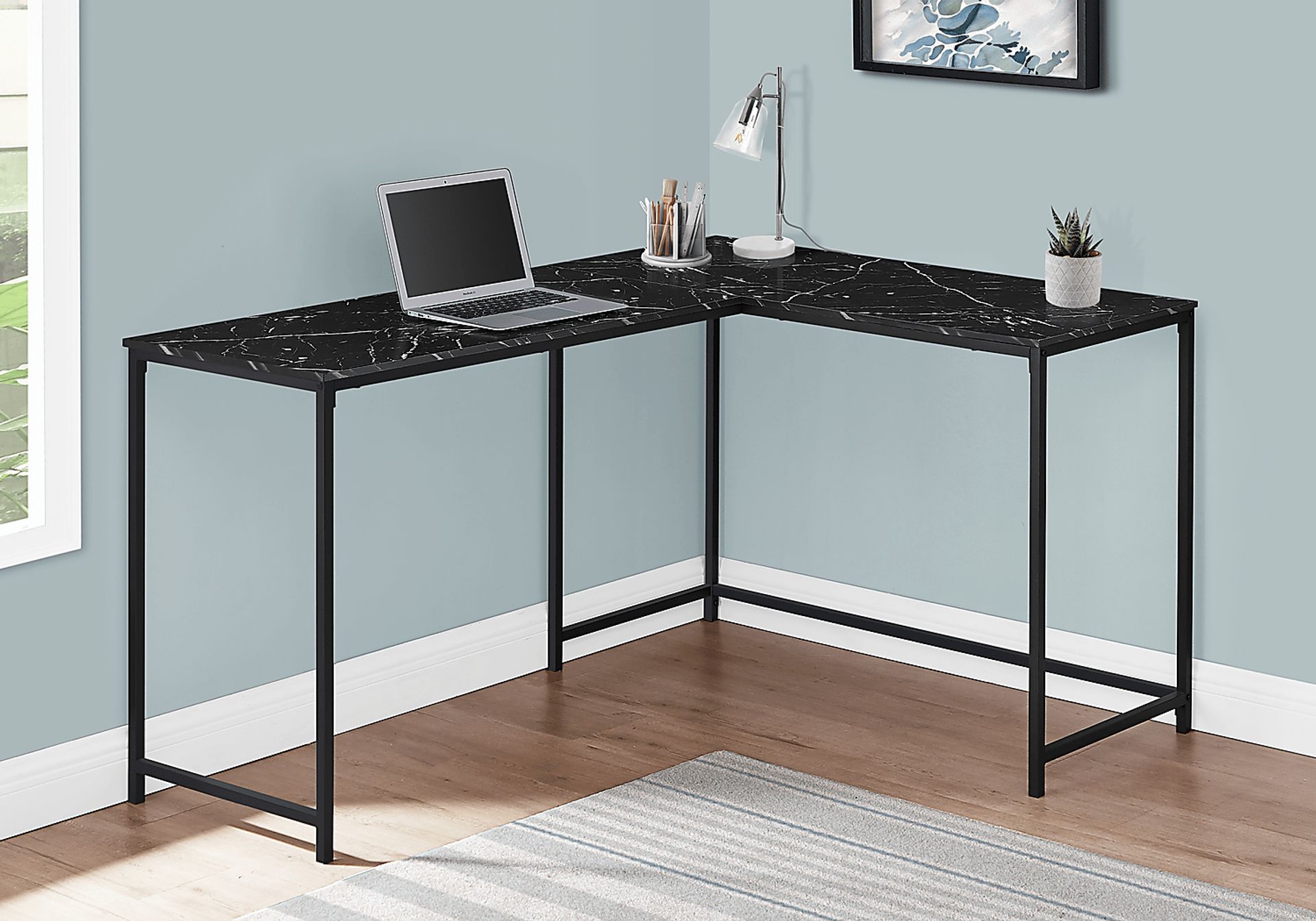 Airleigh Black Marble Desk - Image 2