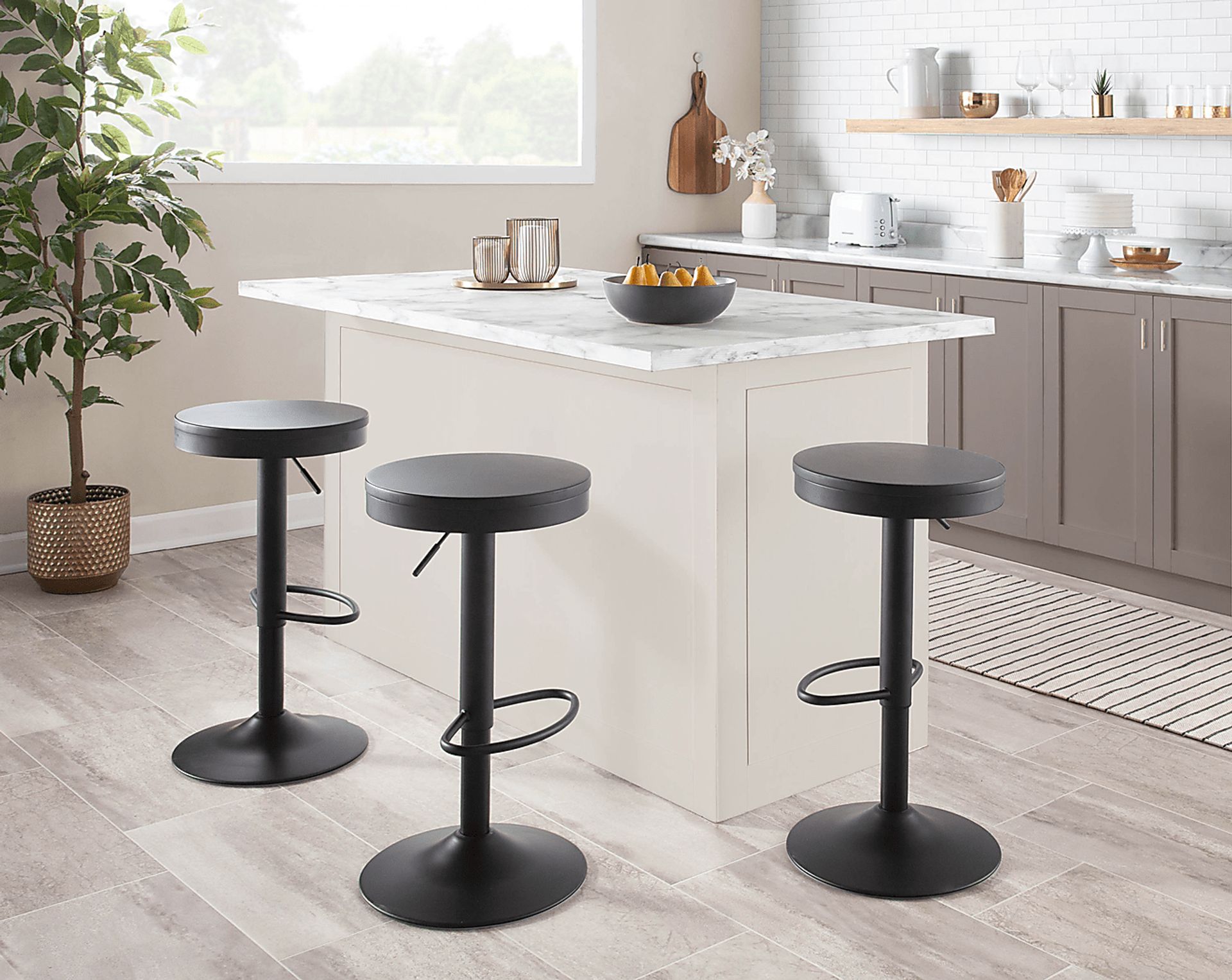 Airwood Black Barstool, Set of 2 - Image 5