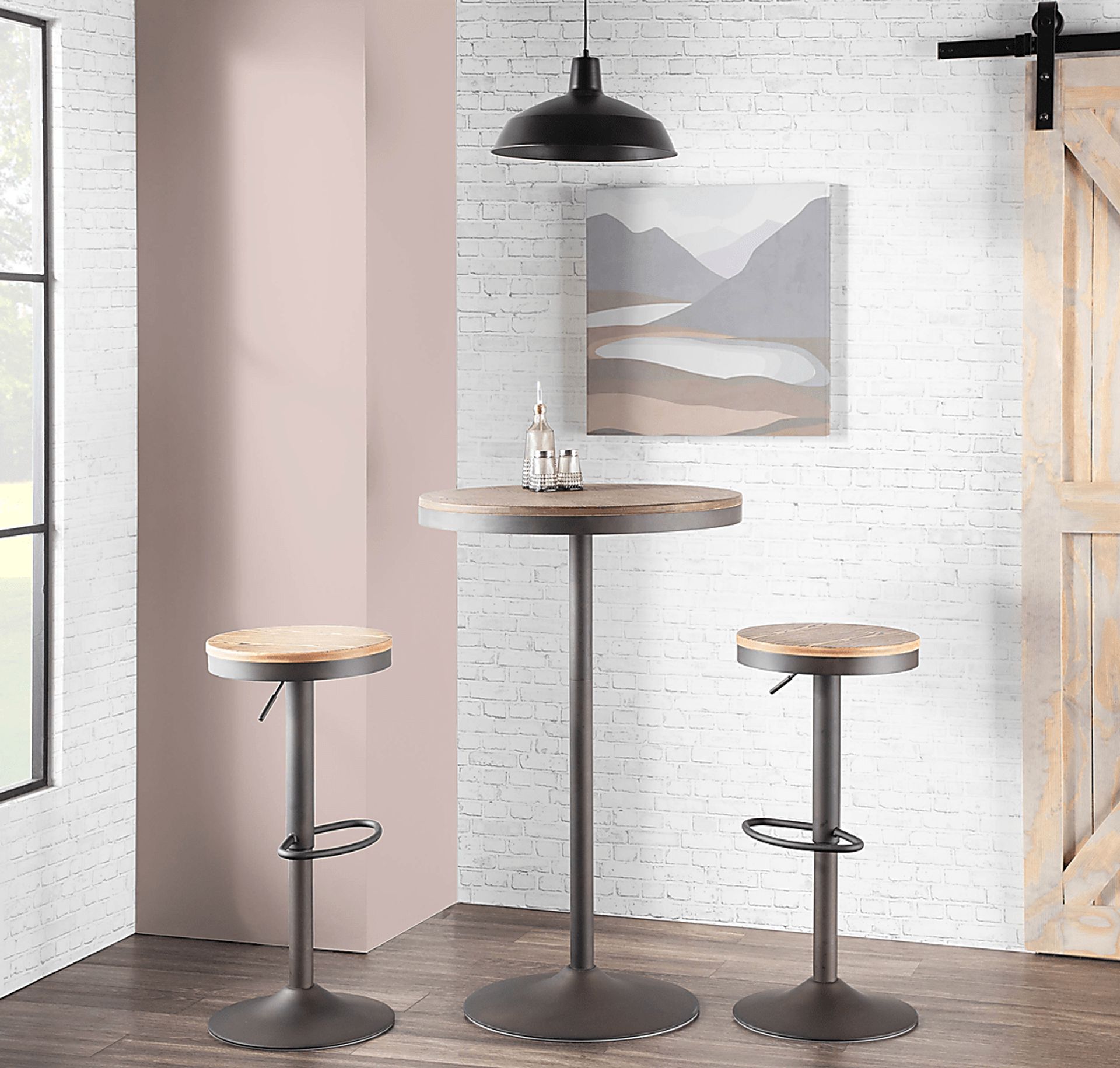 Airwood Brown Adjustable Barstool, Set of 2 - Image 10