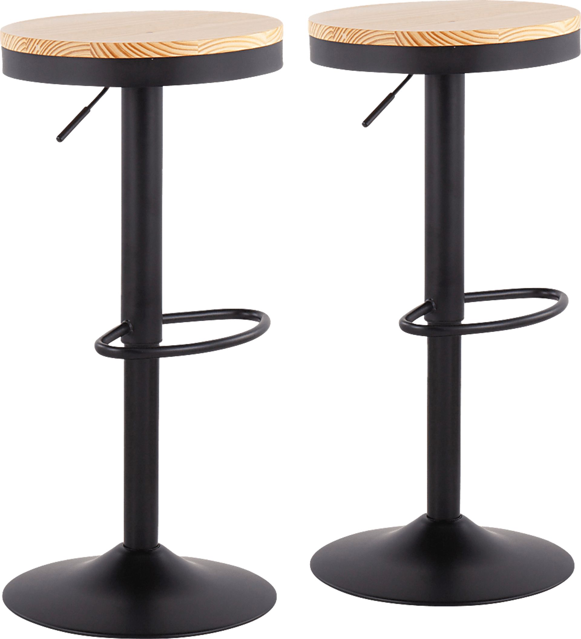 Airwood Natural Barstool, Set of 2 - Image 1