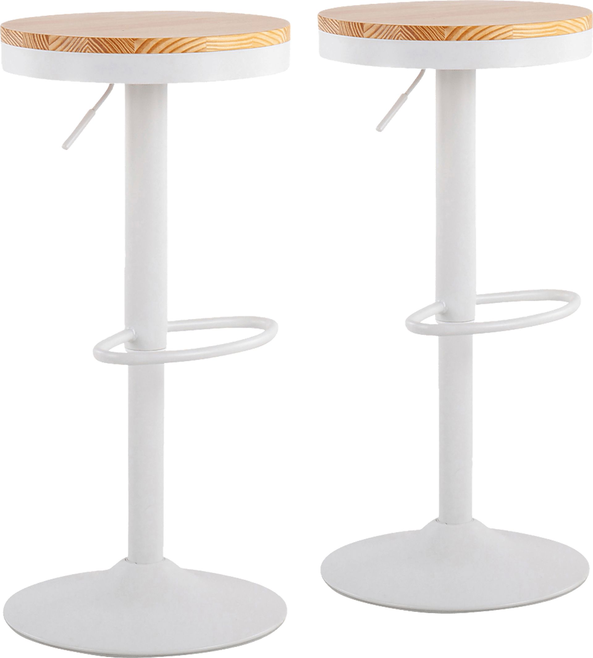Airwood White Barstool, Set of 2 - Image 1