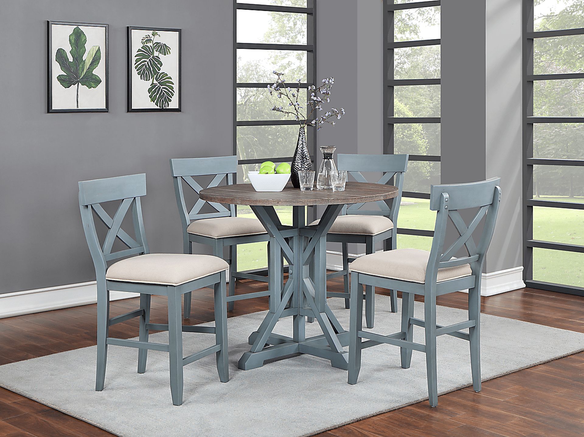 Airymeadows Blue Counter Height Dining Table - Image 5