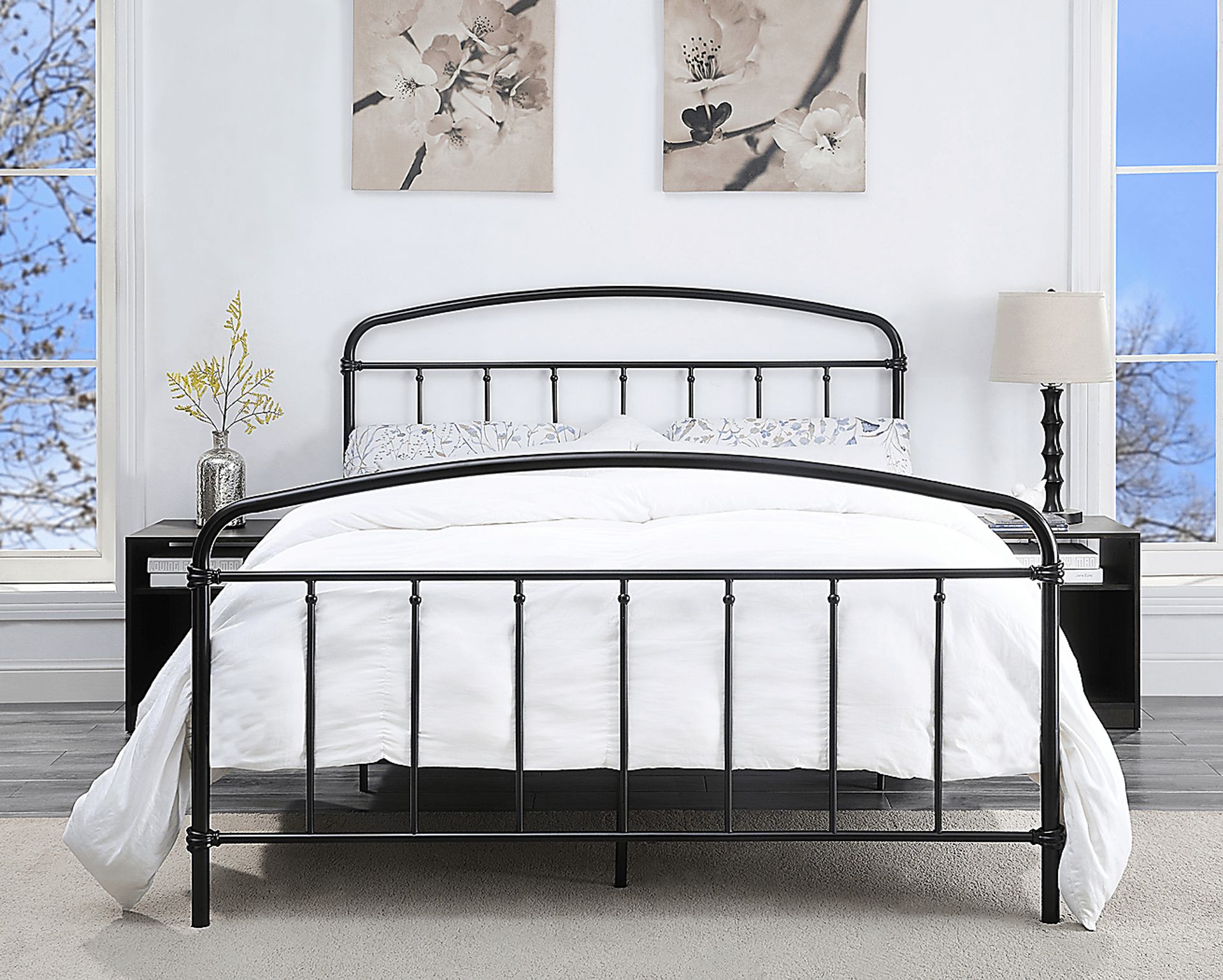 Airymont Black Queen Platform Bed - Image 2