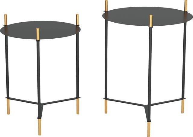 Aislinn Black Nesting Tables, Set of 2 - Thumbnail - Image 2