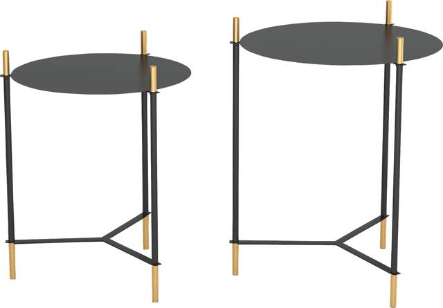 Aislinn Black Nesting Tables, Set of 2 - Thumbnail - Image 4