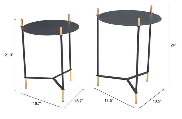 Aislinn Black Nesting Tables, Set of 2 - Thumbnail - Image 8