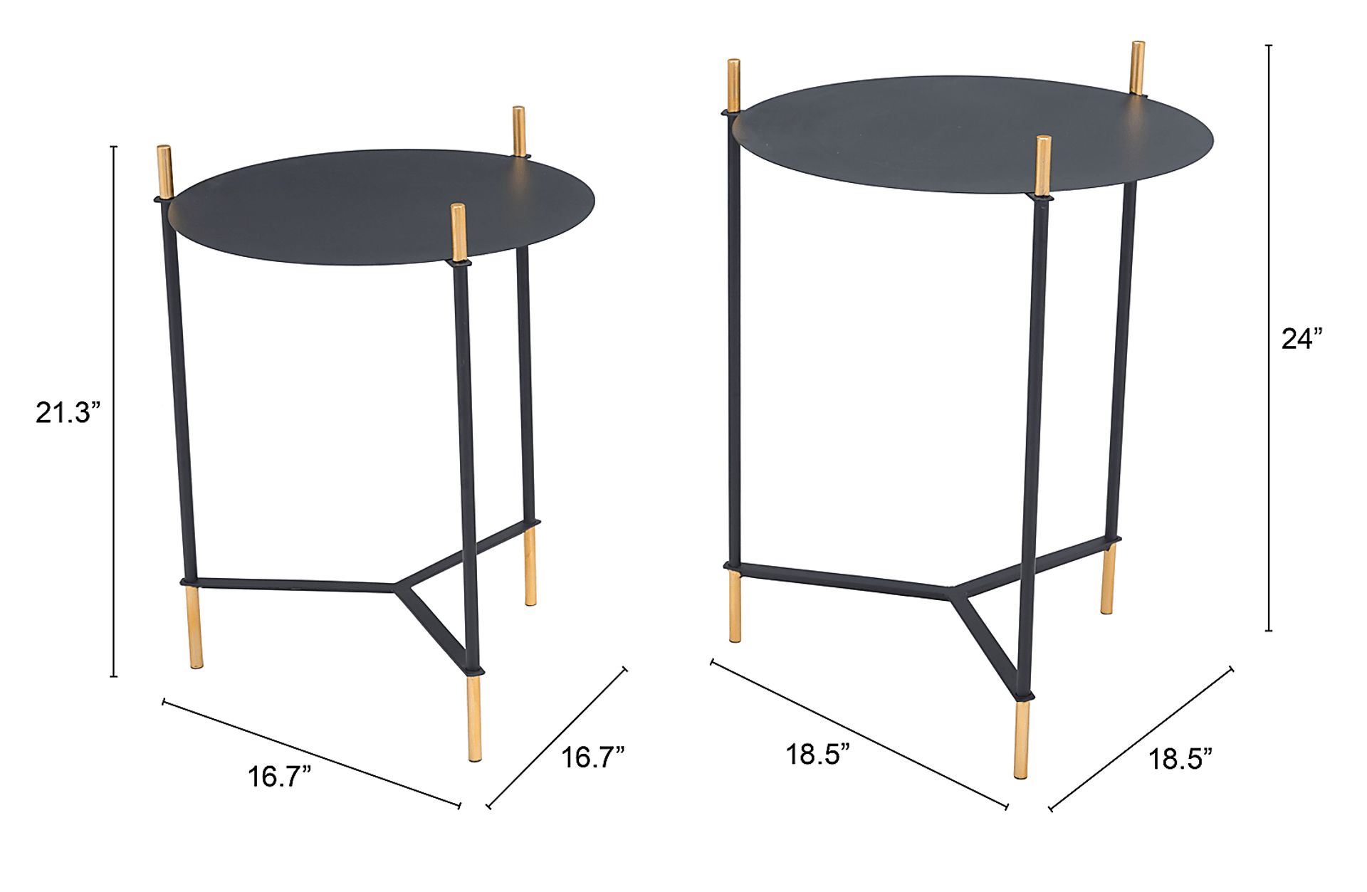 Aislinn Black Nesting Tables, Set of 2 - Image 8