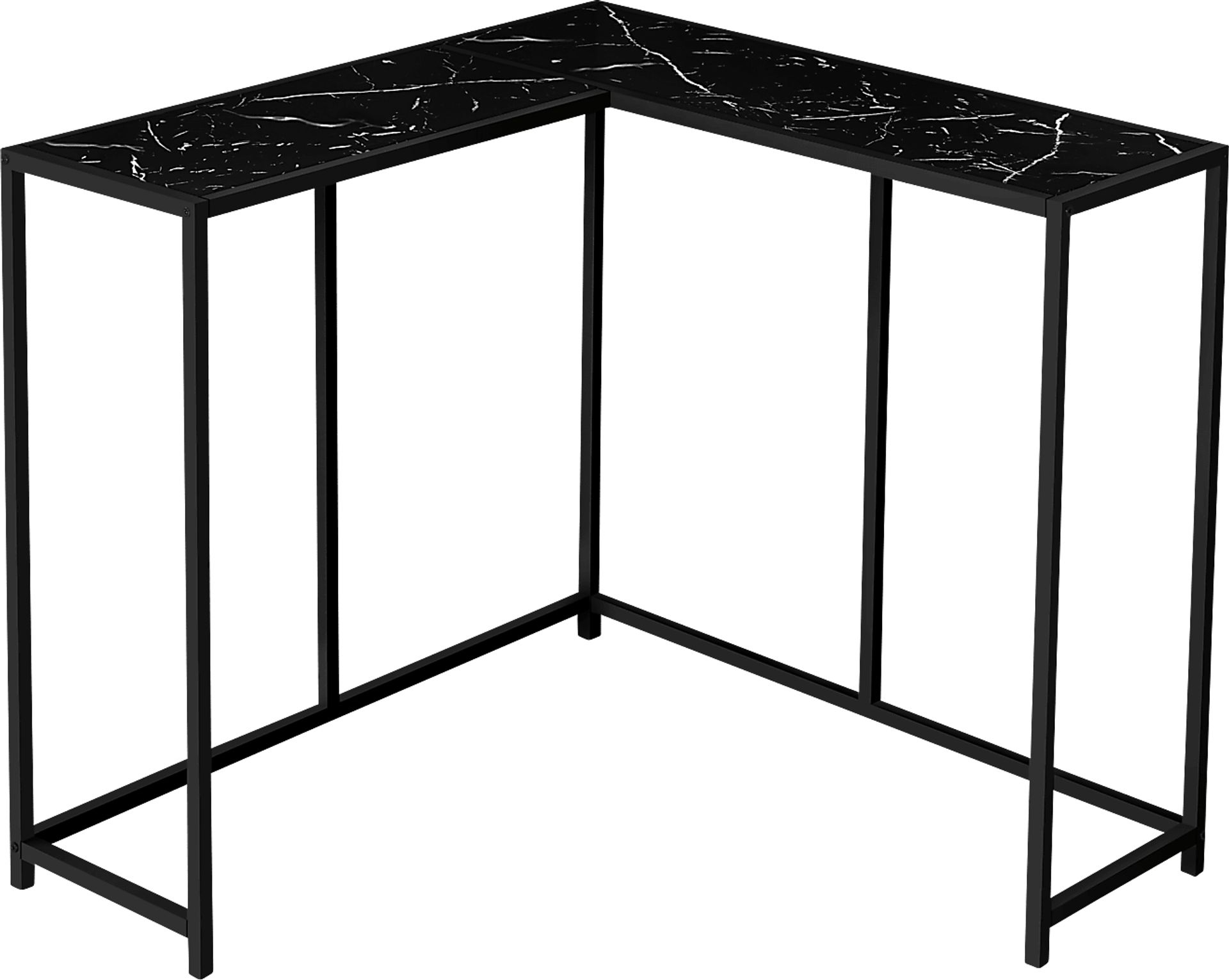 Aisquith Black Marble Sofa Table - Image 1
