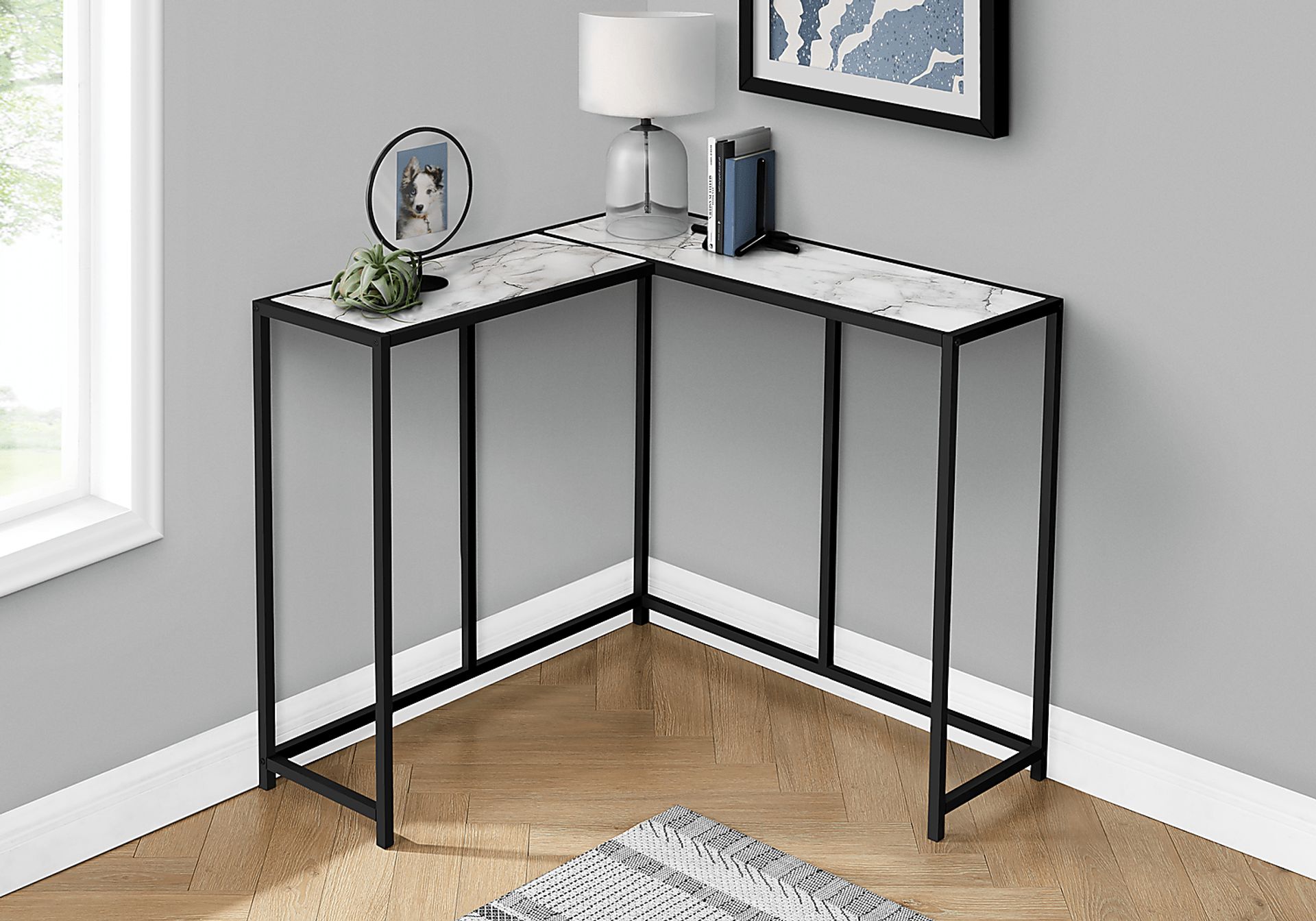 Aisquith Marble Sofa Table - Image 3