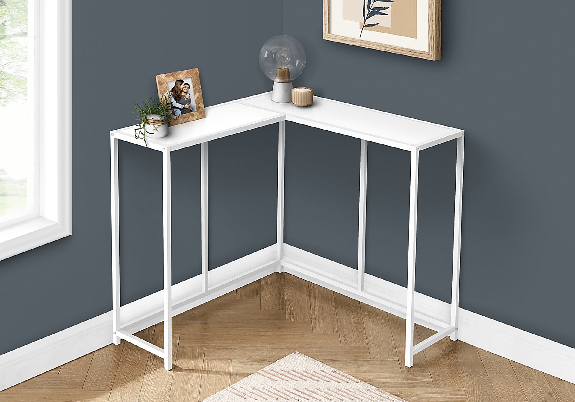 Aisquith White Sofa Table - Image 3