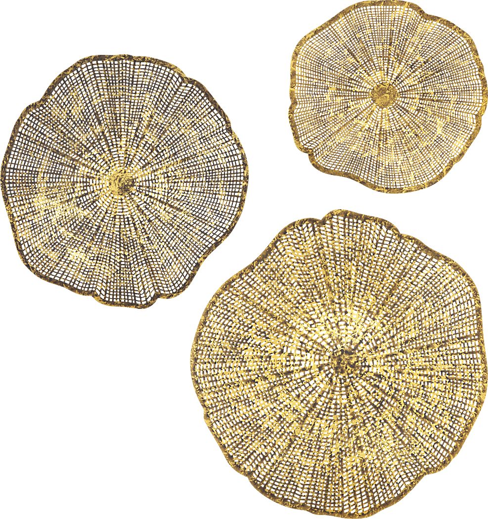 Aiydin Gold Wall Decor, Set of 3