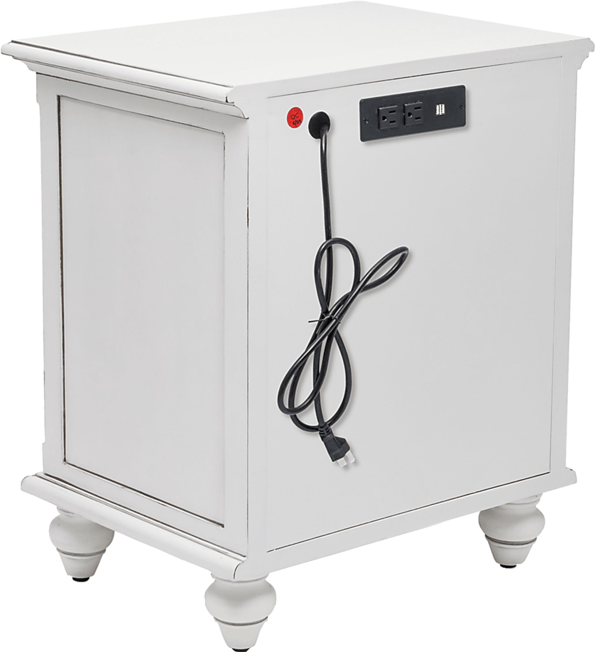 Aketi White Nightstand - Image 8